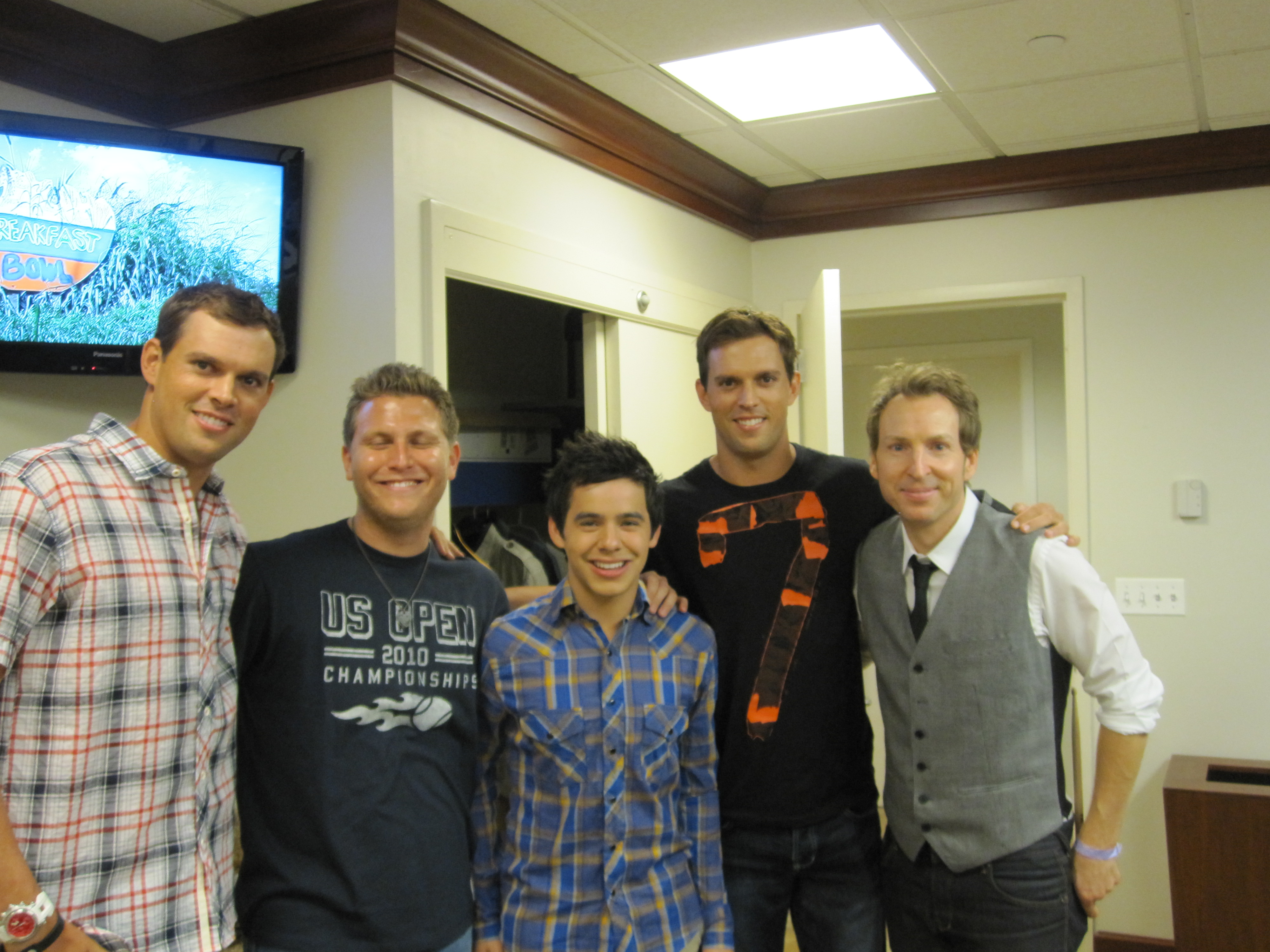 Hanging with David Archuleta in the dressing room before the show at A.A. Kids Day